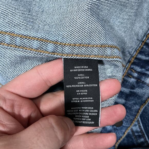 Helmut Lang Men’s MR 87 Large Distressed Grunge Denim Jacket Designer USA Made - Picture 4 of 14